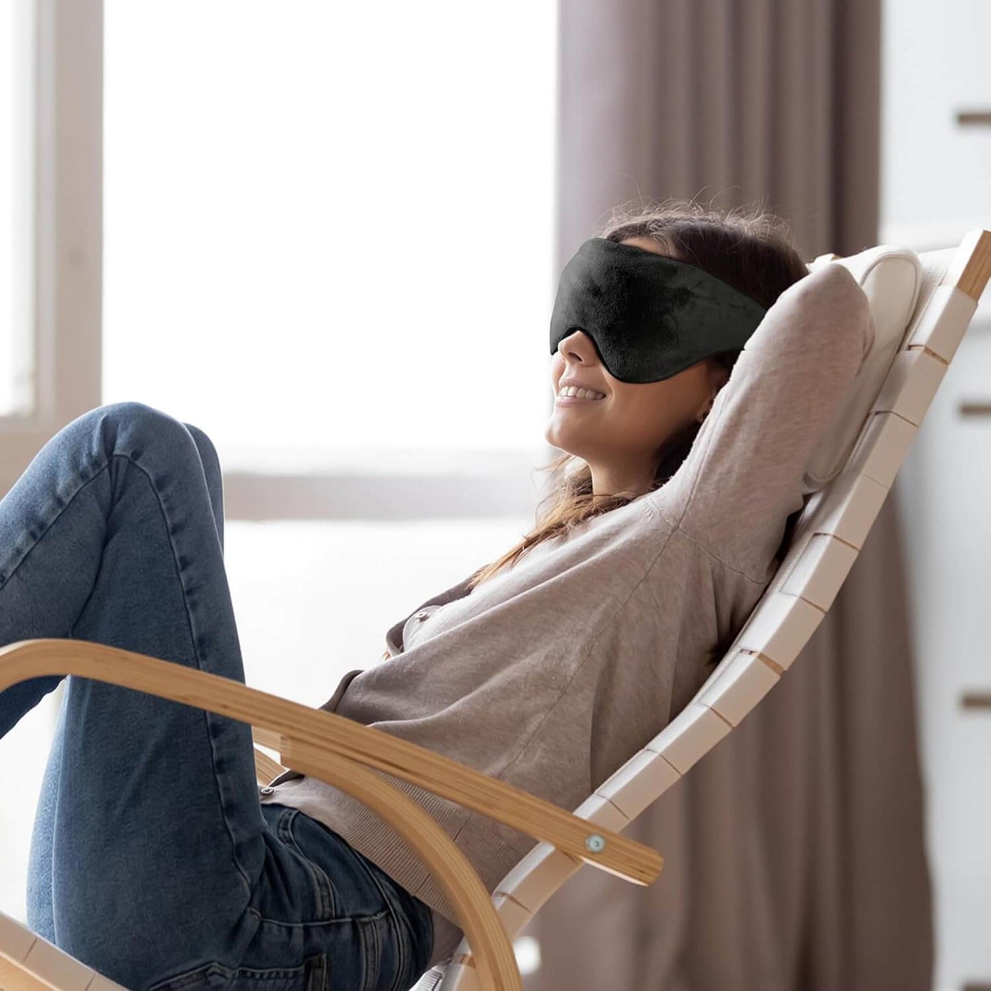 Reversible Cool & Cozy Weighted Eye Mask for Sleeping