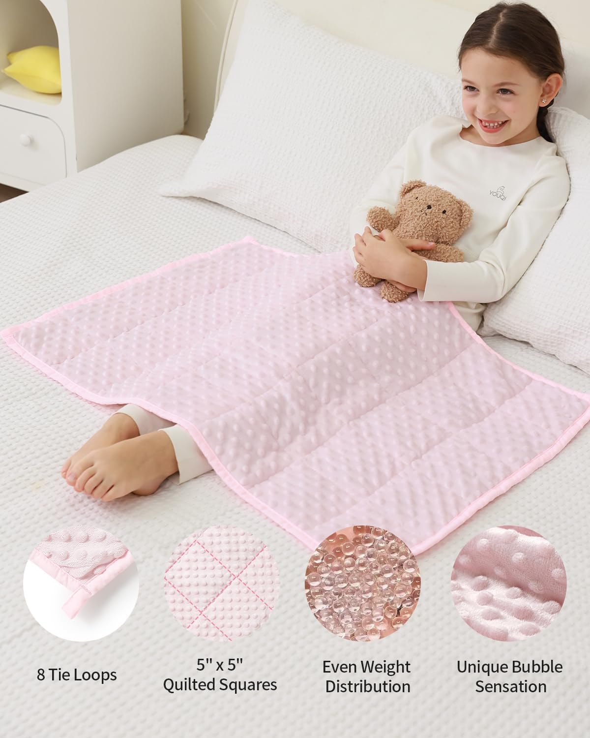 Minky Dots Weighted Blanket For Kids