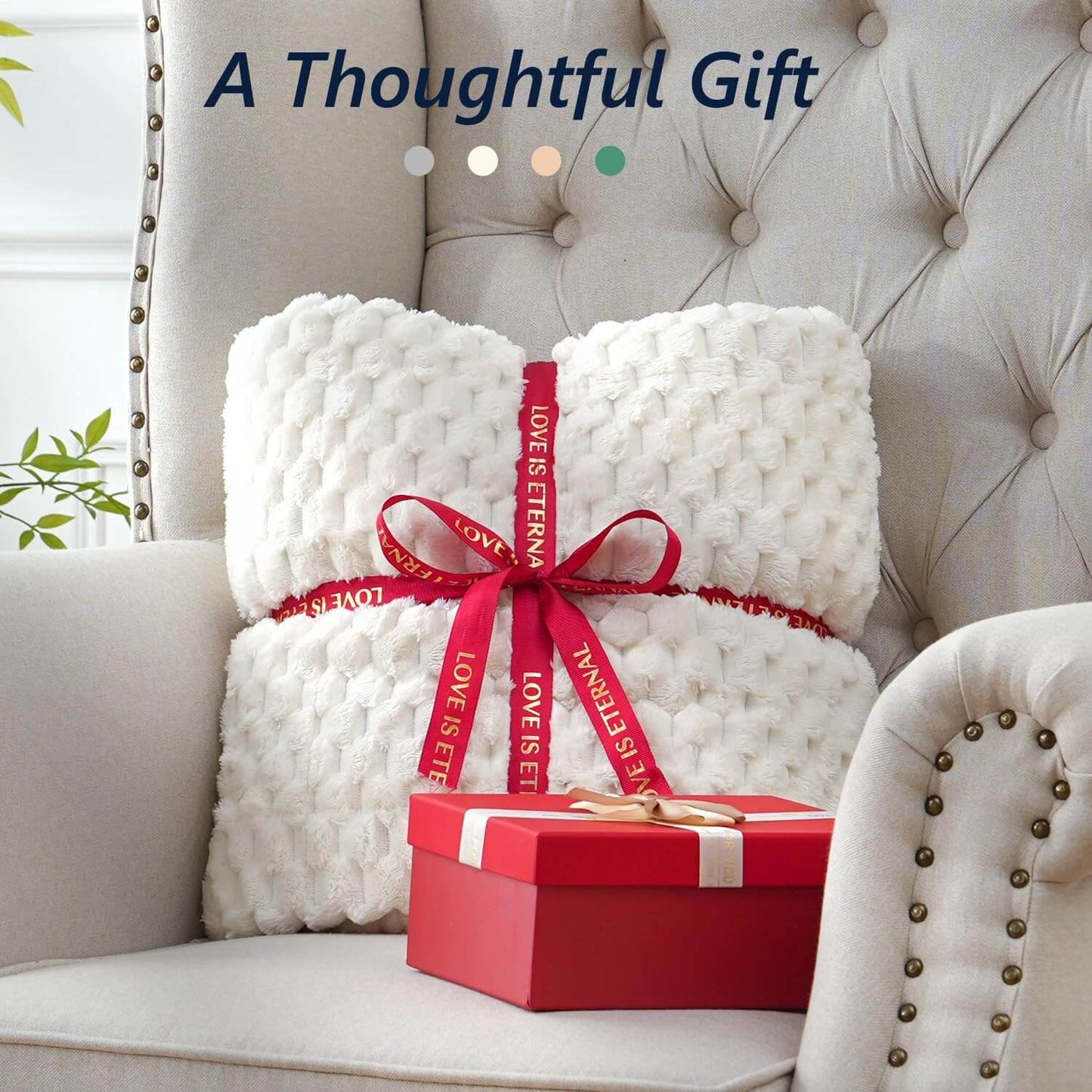 Jacquard Flannel Sherpa Weighted Blankets for Adults