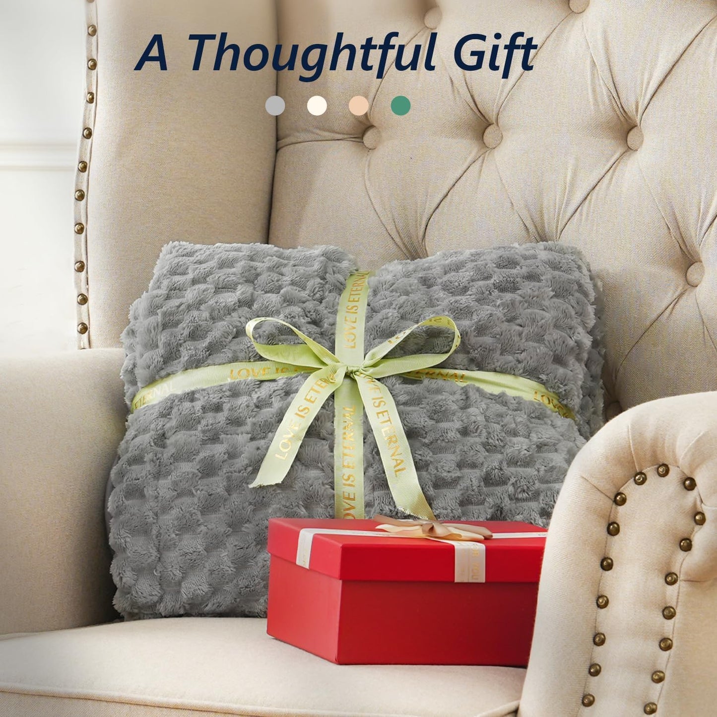 Jacquard Flannel Sherpa Weighted Blankets for Adults