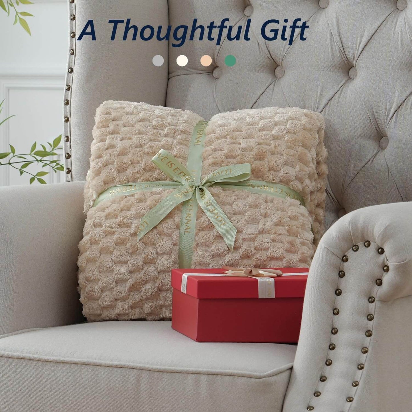 Jacquard Flannel Sherpa Weighted Blankets for Adults