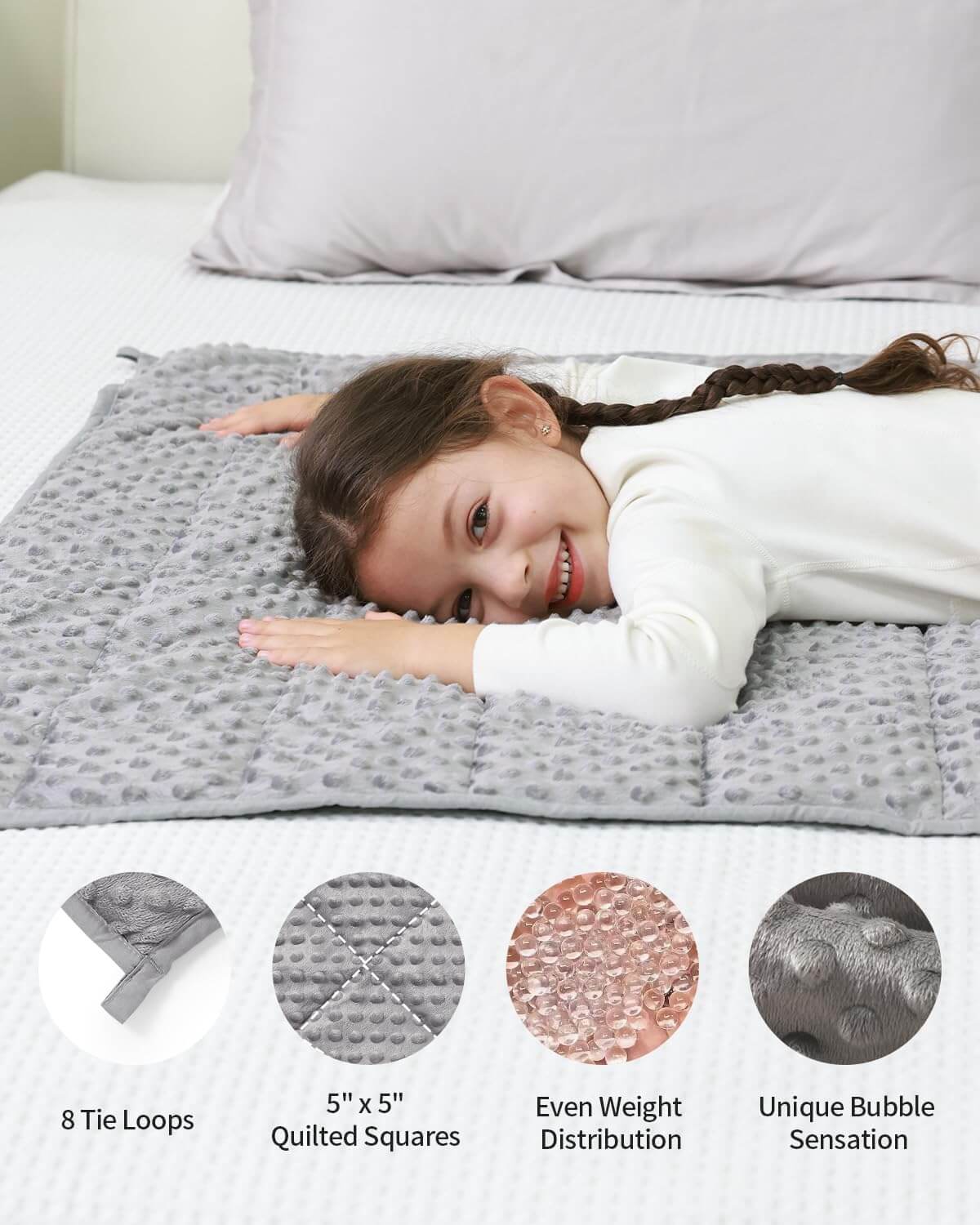 Minky Dots Weighted Blanket For Kids