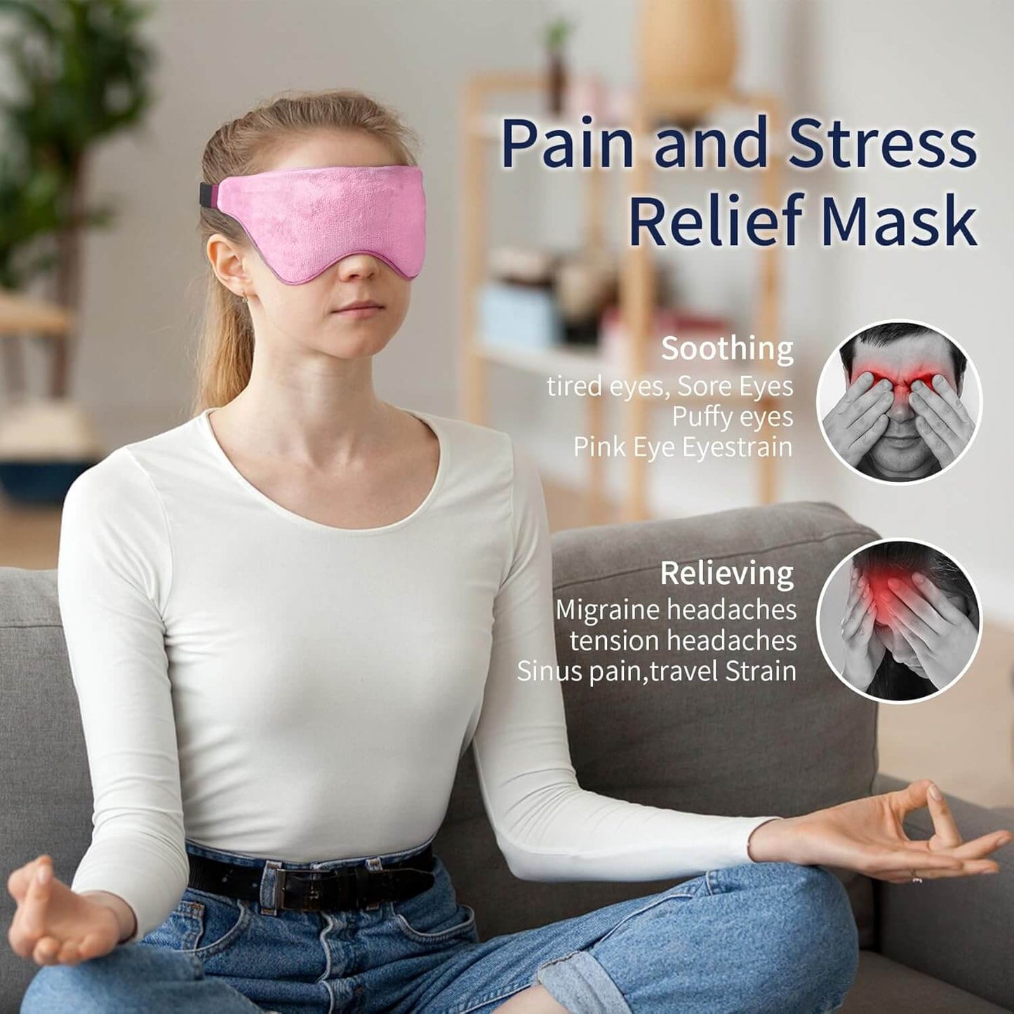 Reversible Cool & Cozy Weighted Eye Mask for Sleeping