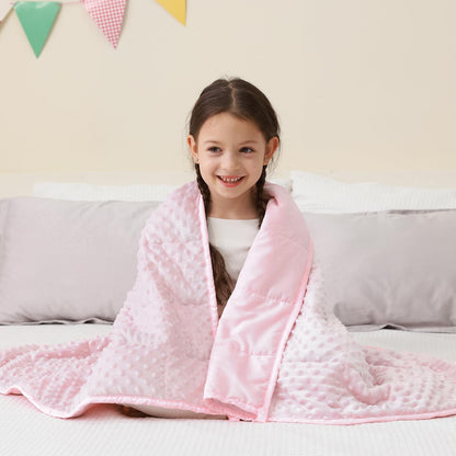 Minky Dots Weighted Blanket For Kids