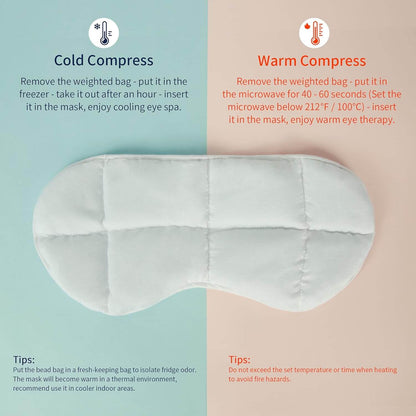 Reversible Cool & Cozy Weighted Eye Mask for Sleeping