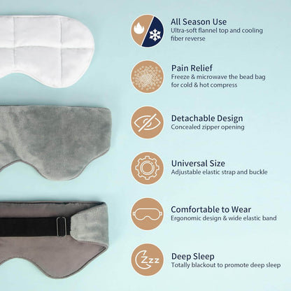 Reversible Cool & Cozy Weighted Eye Mask for Sleeping