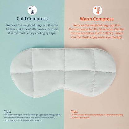 Reversible Cool & Cozy Weighted Eye Mask for Sleeping